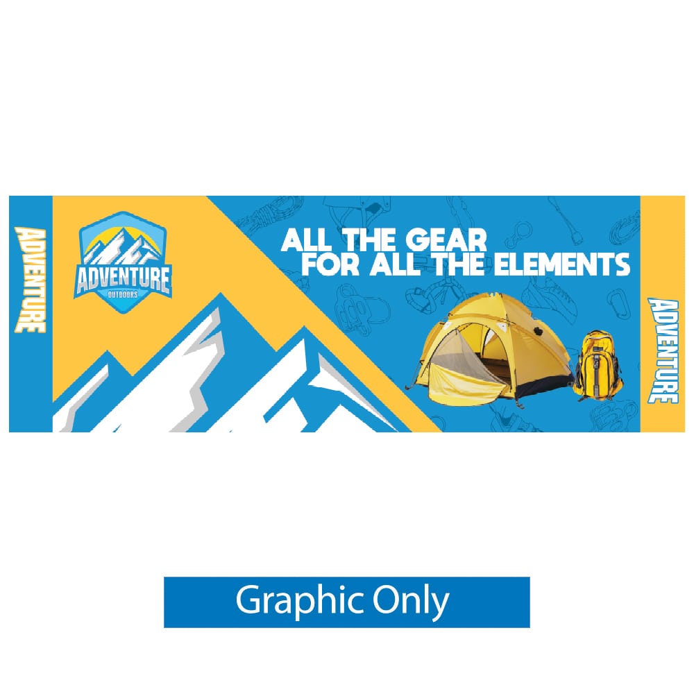 20ft Wallbox — Single Sided Graphic Only with Black Back Fabric / 10 ft